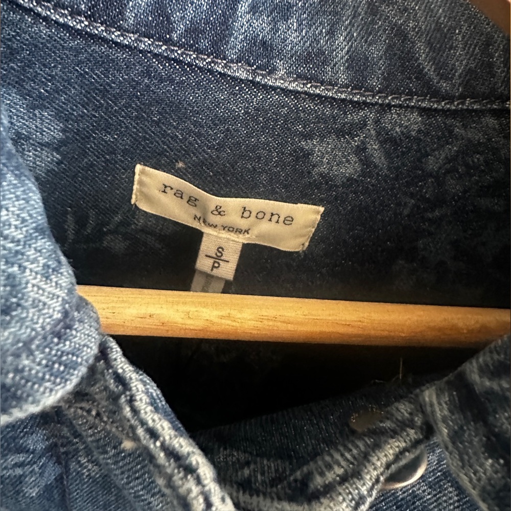 Rag & Bone Printed Denim Shirt Jacket - Picture 5 of 13